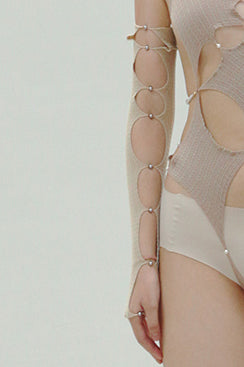 Rui Zhou R013 Sleeve Series Pearl Chain Single Finger Sleeve RUI-R013-AW20-YMHUANG Ivory